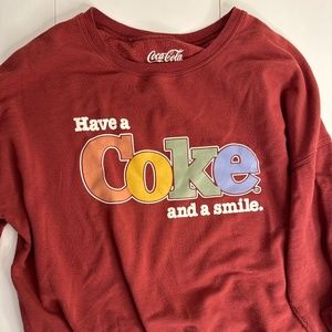 "Have a Coke and a Smile" Sweater - Coca-Cola Red Size Women's Size XL